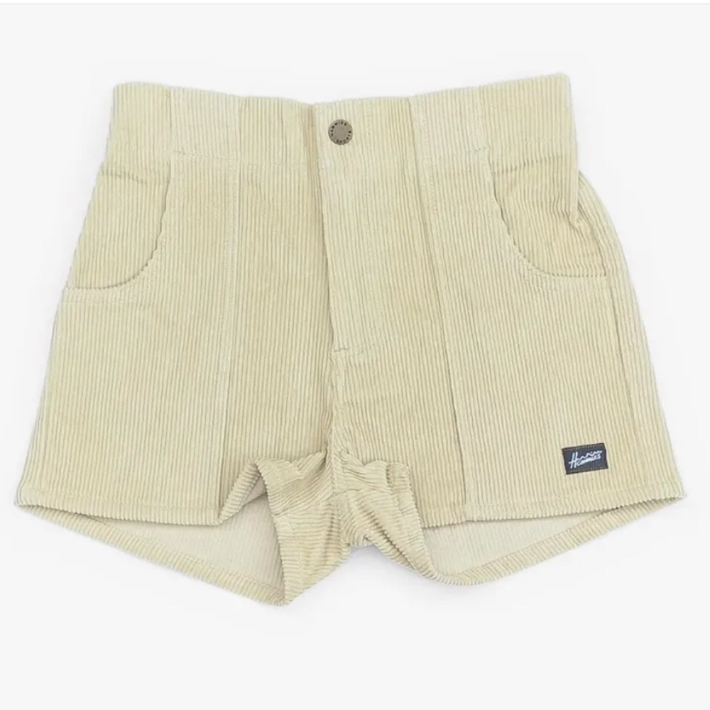 Hammies Womens Corduroy Shorts Khaki Tan Beige Retro 26 28 30 NEW NWT